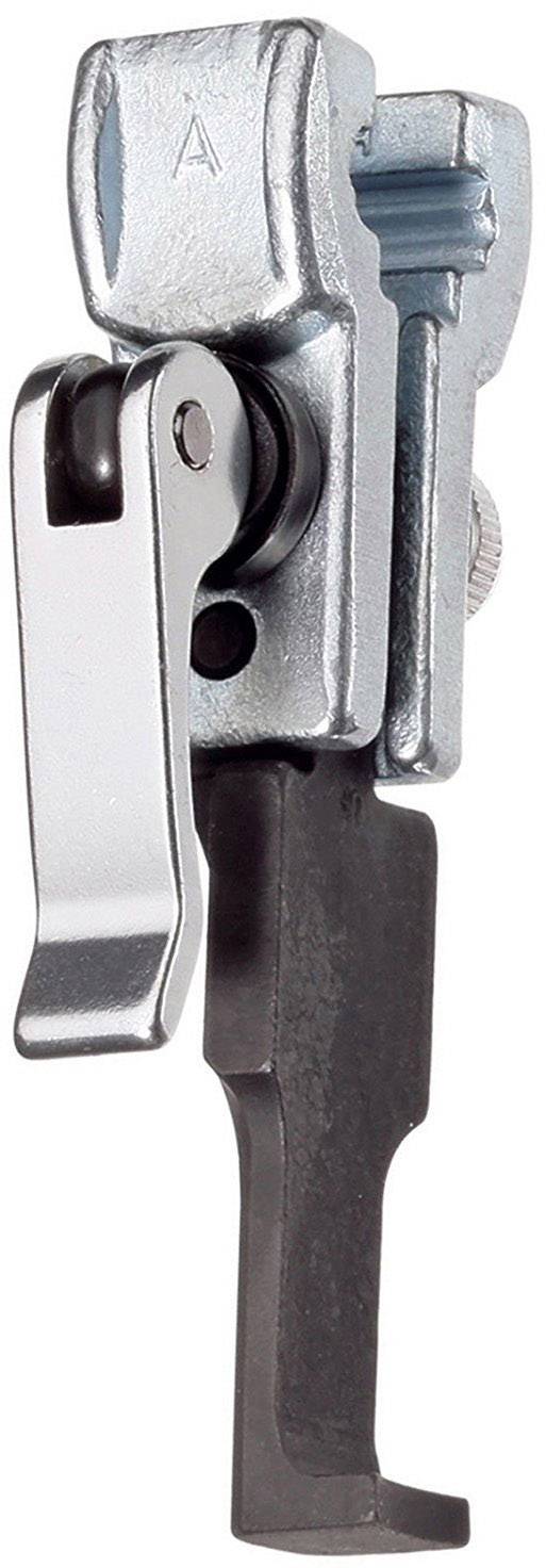 Ein silberner Metallspanner mit Hebelmechanismus, hauptsächlich in der Industrie oder im Bauwesen verwendet.