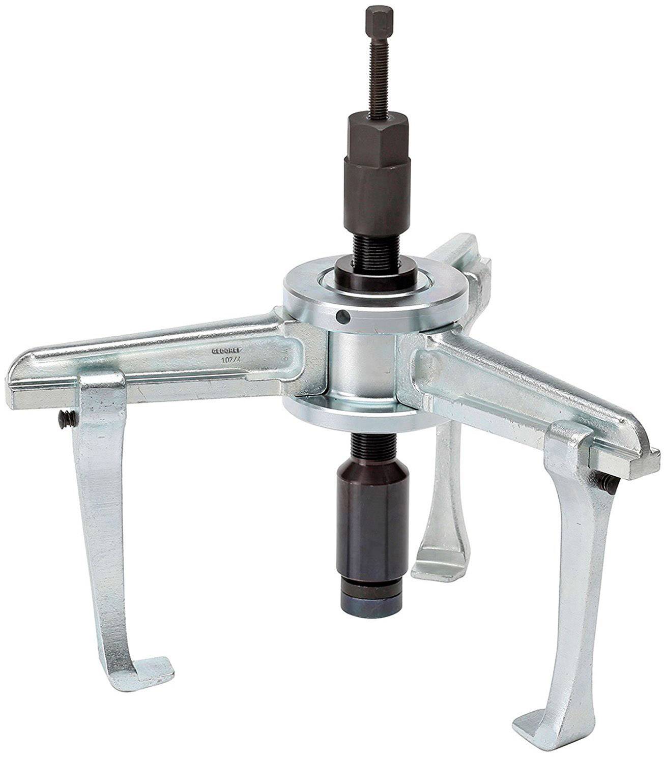 Dreibeiniger Abzieher aus Metall für das Abnehmen von Lagern oder Naben in der Mechanik.
