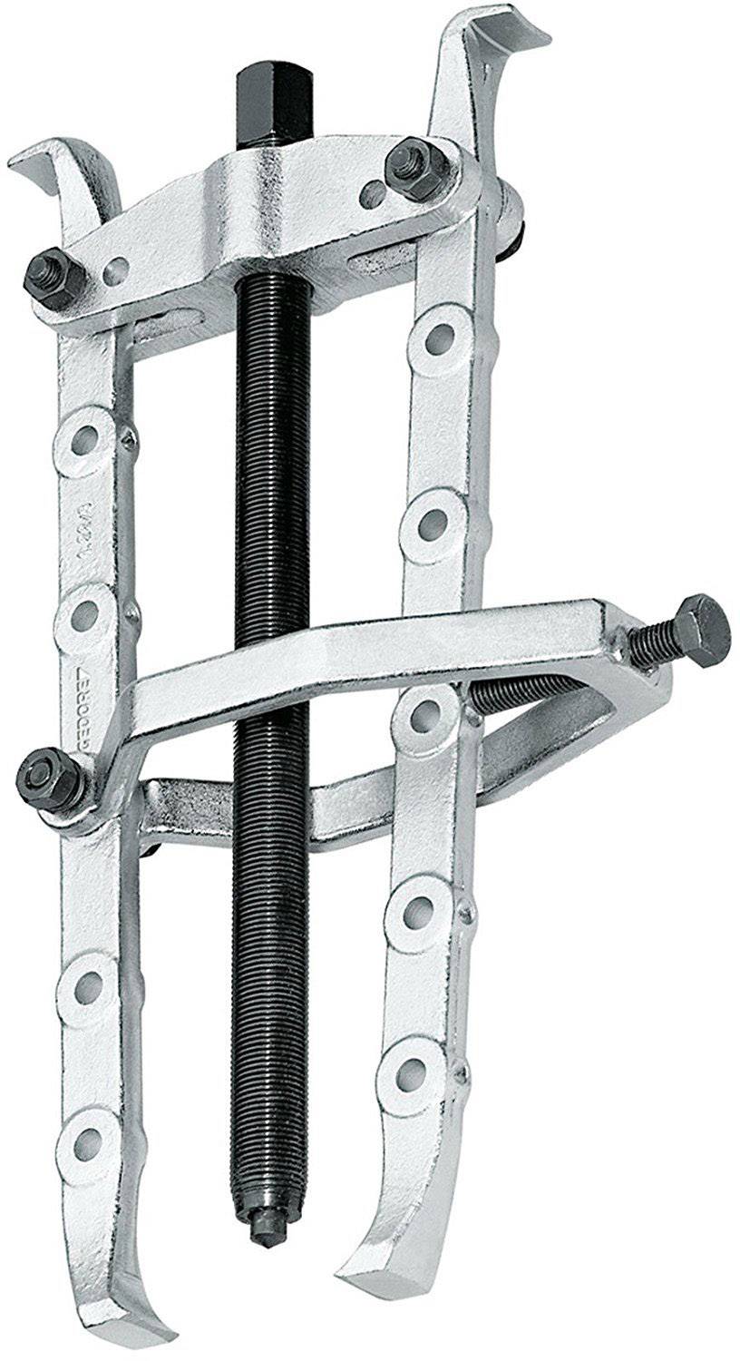 Dreischeiben-Abzieher aus Metall mit verstellbaren Armen und zentraler Schraube, verwendet zum Entfernen von Lagern oder Zahnrädern.