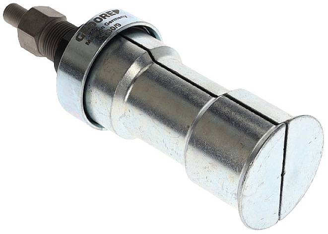 'Ein Metallwerkzeug mit zylindrischem Gehäuse und Schraubgewinde, benannt 'Gedore', vermutlich für mechanische Anwendungen geeignet.'