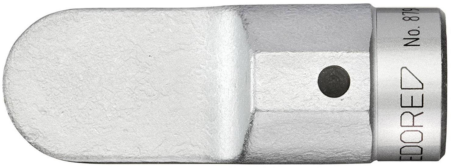 Metallisches Mundstück eines Blasinstruments, zylindrisch geformt, mit der Aufschrift 'VEDORE No. 8115'.