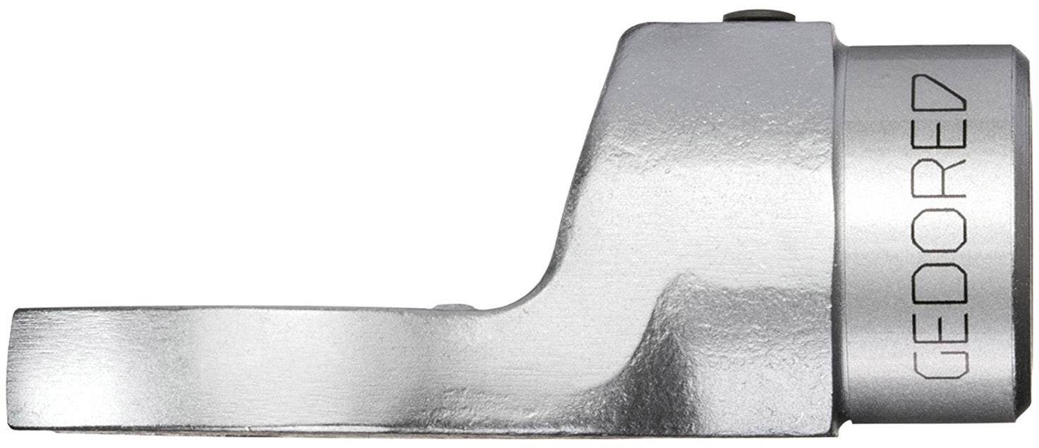 Schlüsselwerkzeug aus Metall mit der Aufschrift 'GEDORE' auf der Seite. Es erscheint robust und ist für professionelle Anwendungen geeignet.