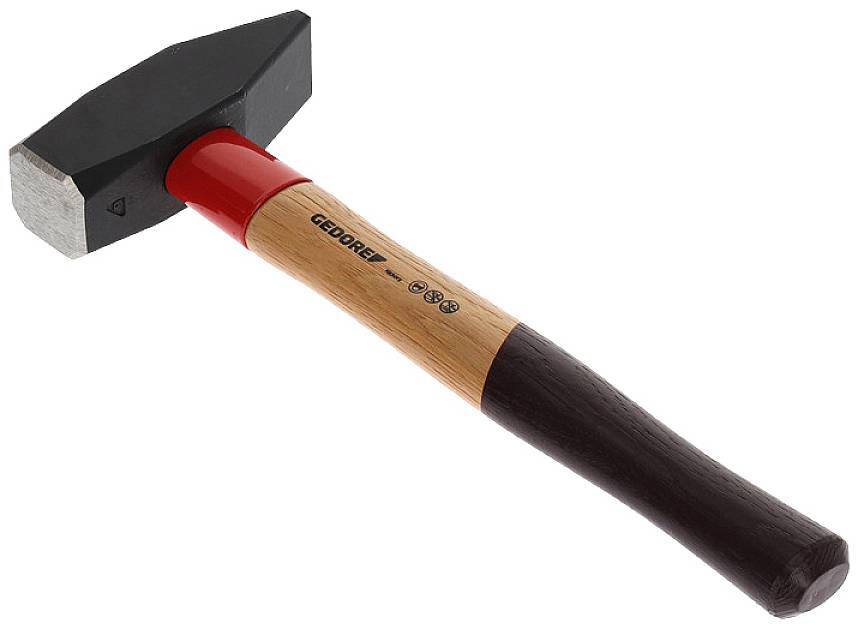 Schlosserhammer Rotband-Plus 2000g Stiel-L.400mm Hickory m.Stahlschutzhülse