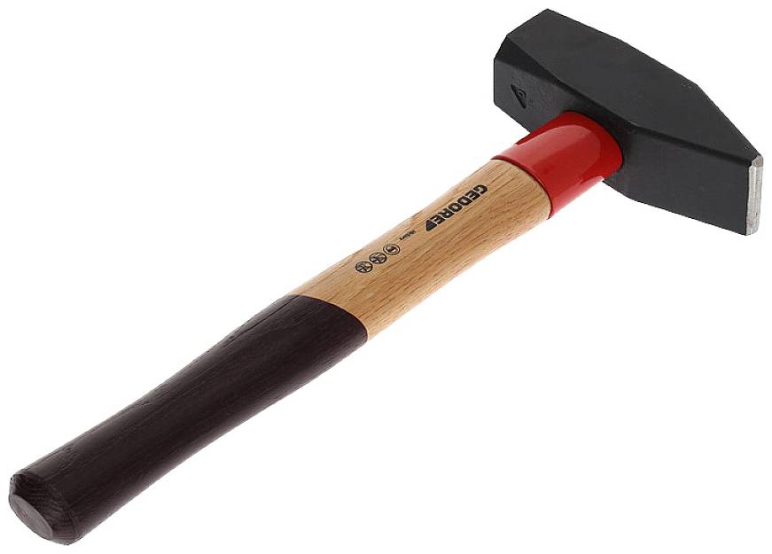 Schlosserhammer Rotband-Plus 2000g Stiel-L.400mm Hickory m.Stahlschutzhülse