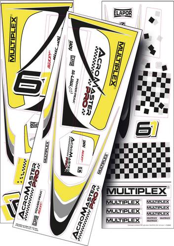 1-01012 Dekorbogen Passend für: Multiplex AcroMaster PRO 1 Set