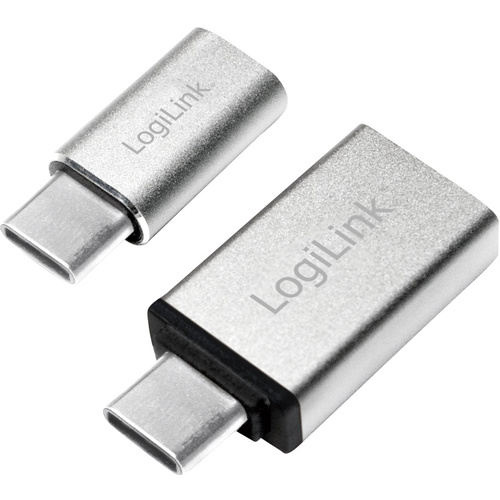 LogiLink USB 3.2 Gen 1 (USB 3.0) Adapter [1x USB-C® Stecker - 1x USB 2.0 Buchse Micro-B, USB 3.2 Gen 1 Buchse A (USB 3.0)] AU0040
