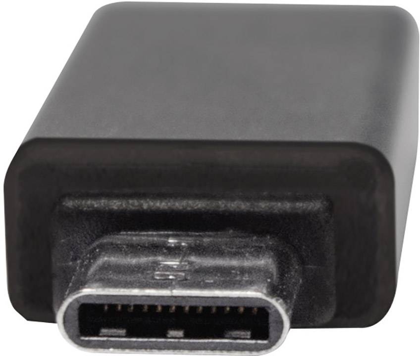 Ein schwarzer USB-C-Stecker, der für die Verbindung mit elektronischen Geräten für Datentransfer oder Laden verwendet wird.