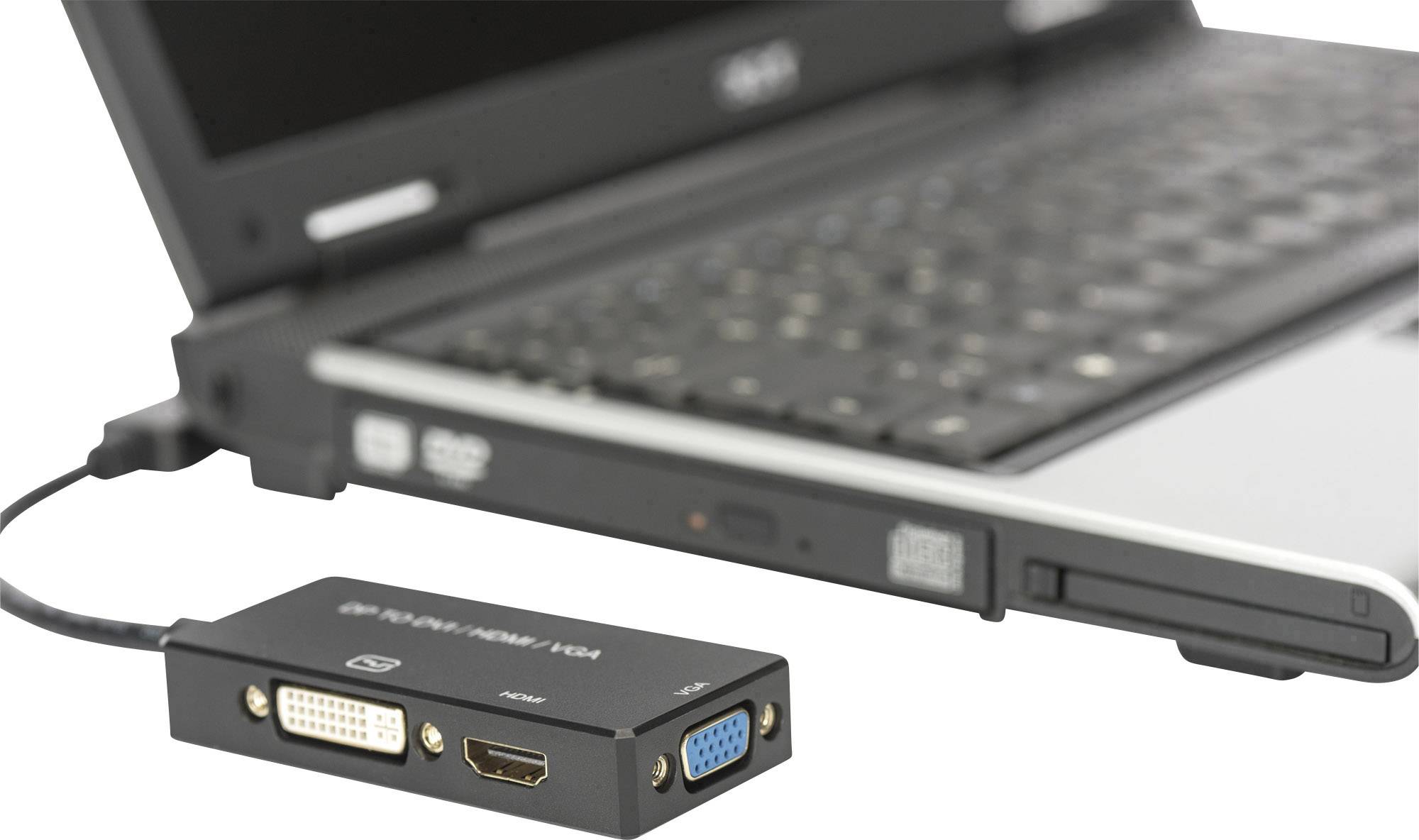 Digitus DB-340418-002-S DVI / DisplayPort / HDMI / VGA Adapter [1x DisplayPort Stecker - 1x DVI-Buchse 24+1pol., DVI-Buchse