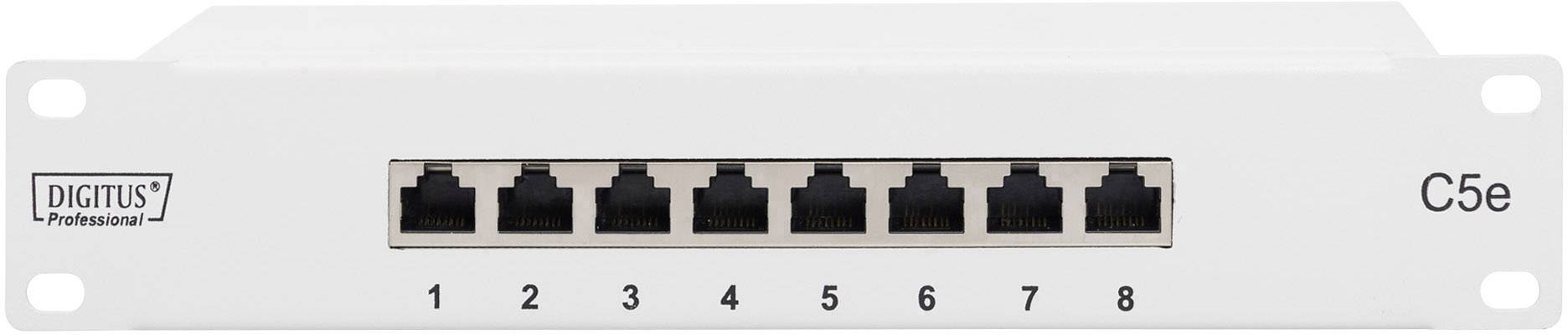 Digitus 8 Port Netzwerk-Patchpanel CAT 5e 1 HE