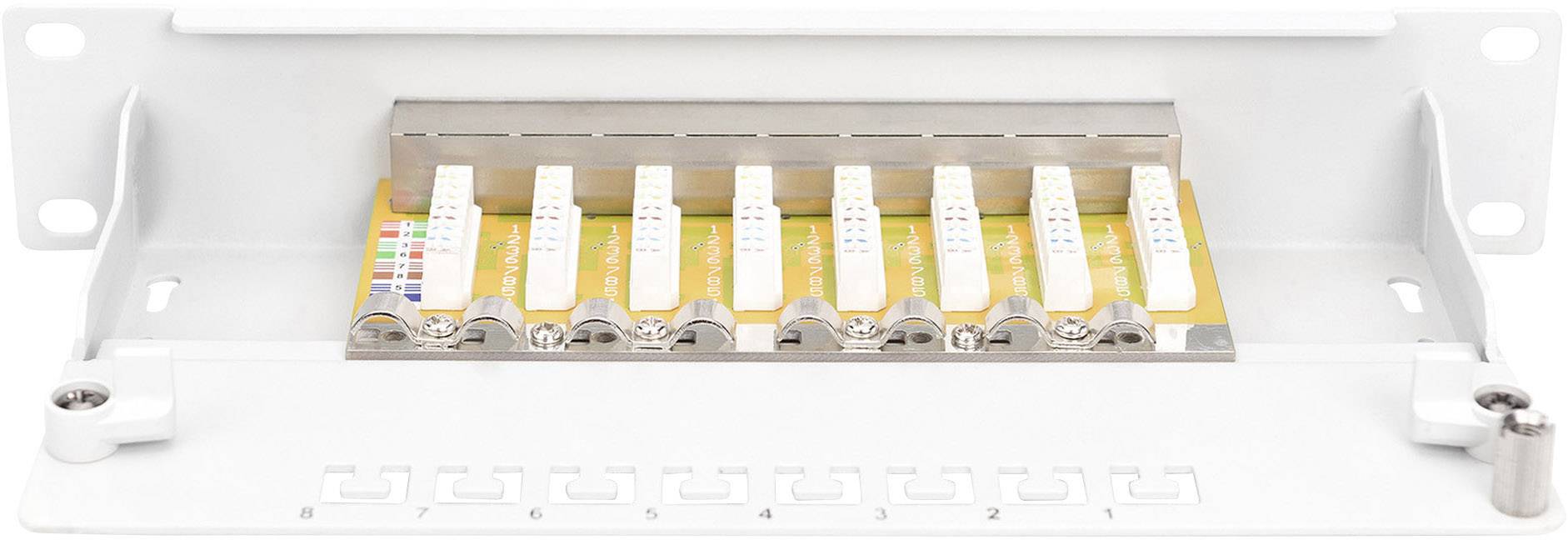 Digitus 8 Port Netzwerk-Patchpanel 254 mm (10") CAT 6 1 HE Bestückt