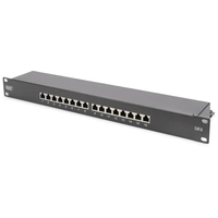 Digitus 16 Port Netzwerk-Patchpanel 483mm (19") CAT 6 1 HE Bestückt Digitus 16 Port Netzwerk-Patchpanel 483mm (19") CAT 6 1 HE Bestückt