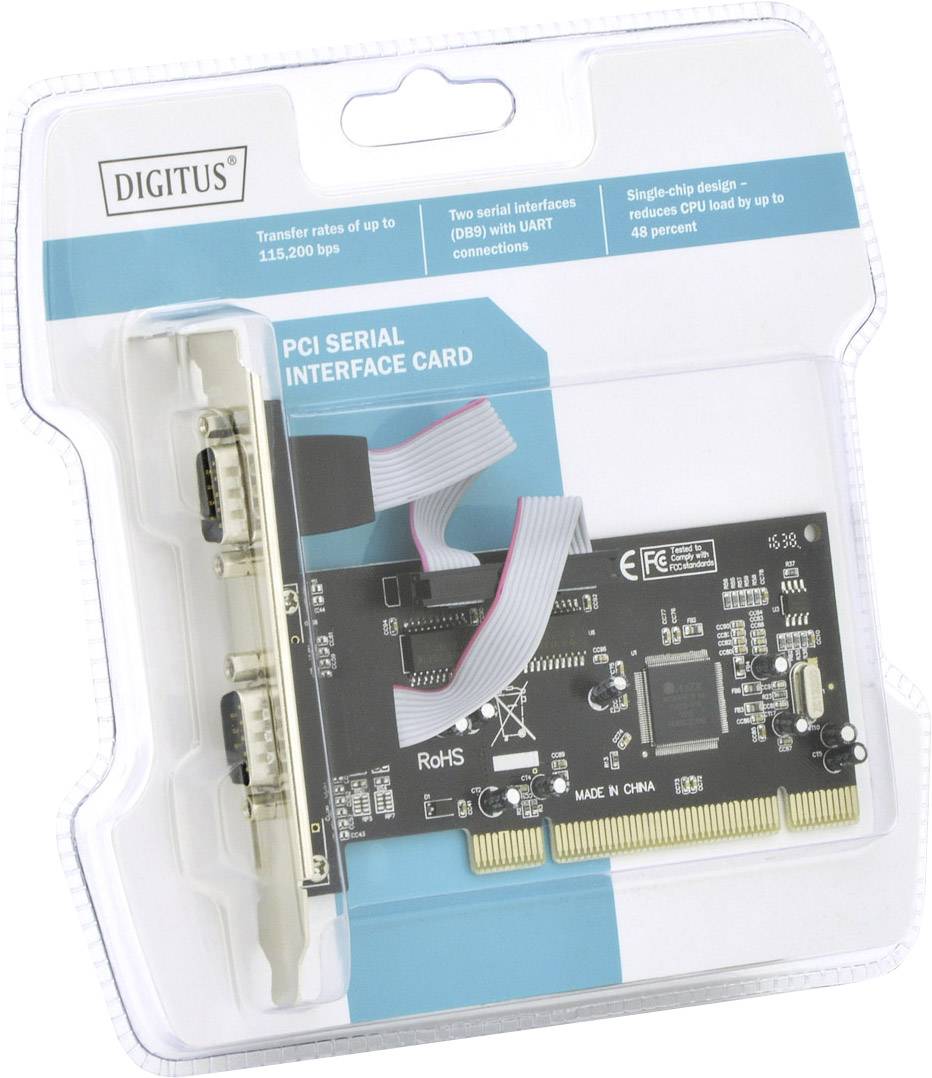 Digitus 2 Port Serielle Steckkarte Seriell (9pol.) PCI