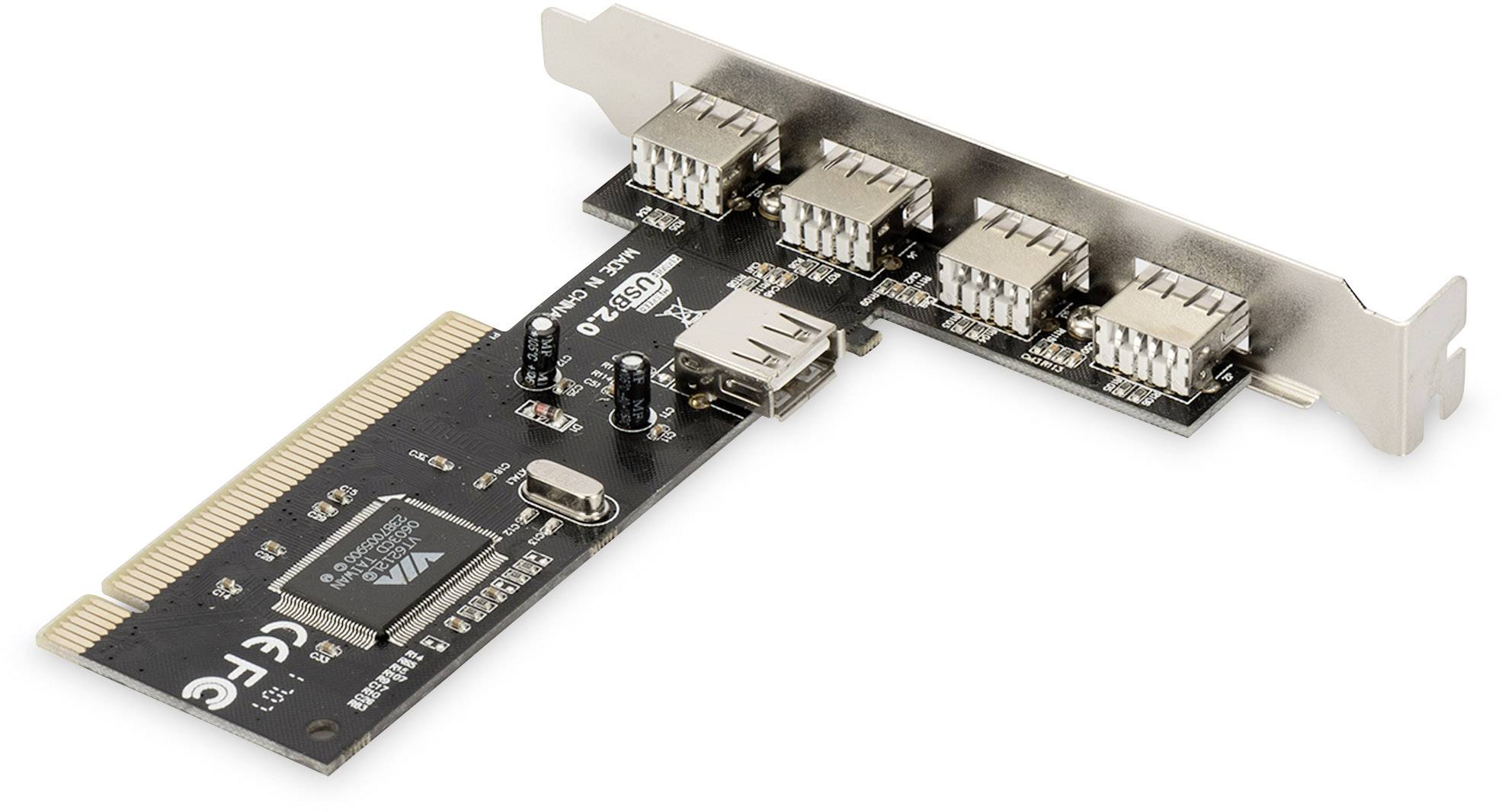 Digitus 5 Port USB 2.0-Controllerkarte USB 2.0 PCI