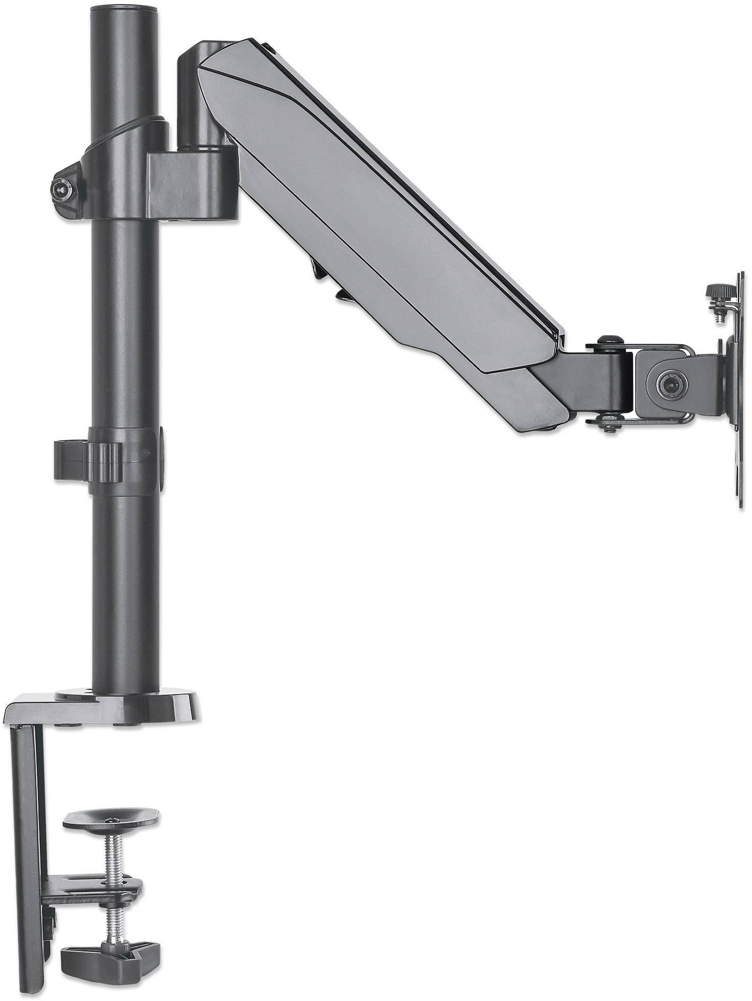 Manhattan 461573 1fach Monitor-Tischhalterung 43,2 cm (17") - 81,3 cm (32") Schwarz Drehbar, Höhenverstellbar, Neigbar, Schwenkbar