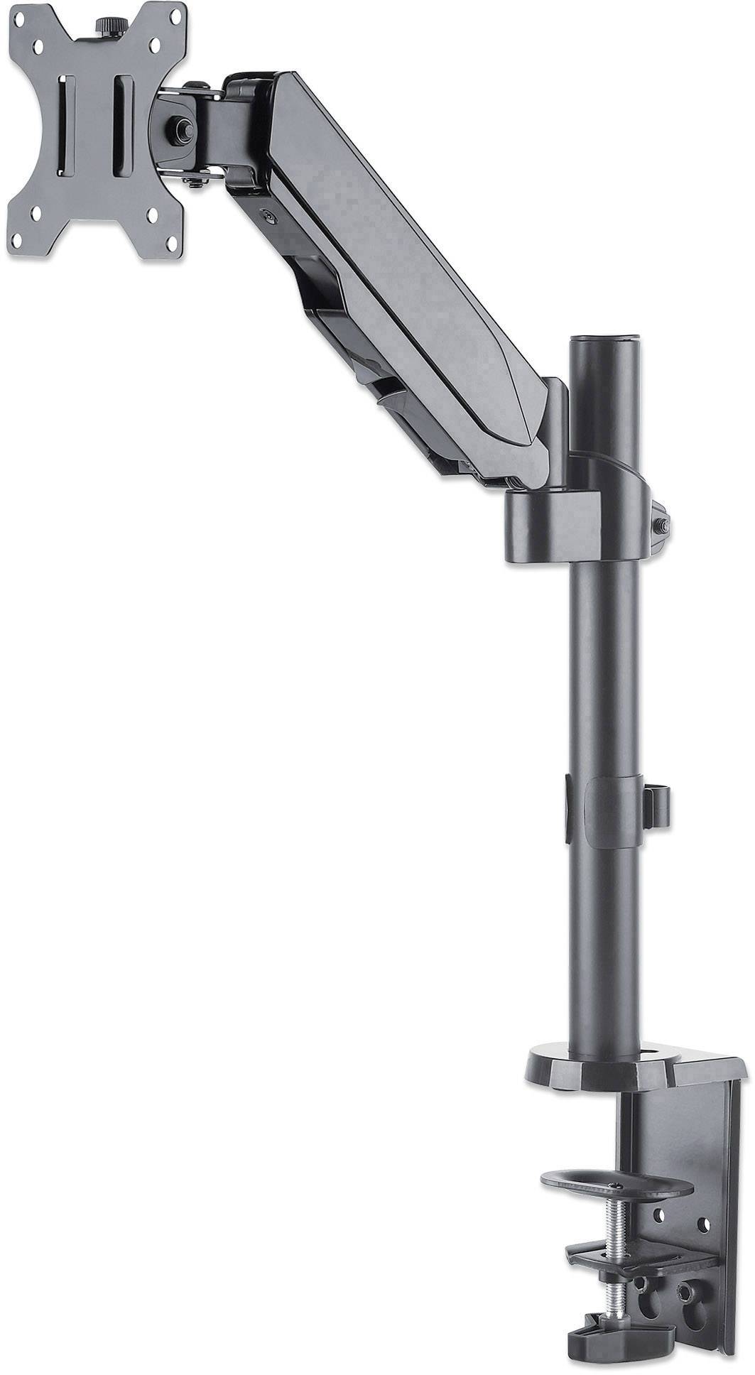 Manhattan 461573 1fach Monitor-Tischhalterung 43,2 cm (17") - 81,3 cm (32") Schwarz Drehbar, Höhenverstellbar, Neigbar, Schwenkbar