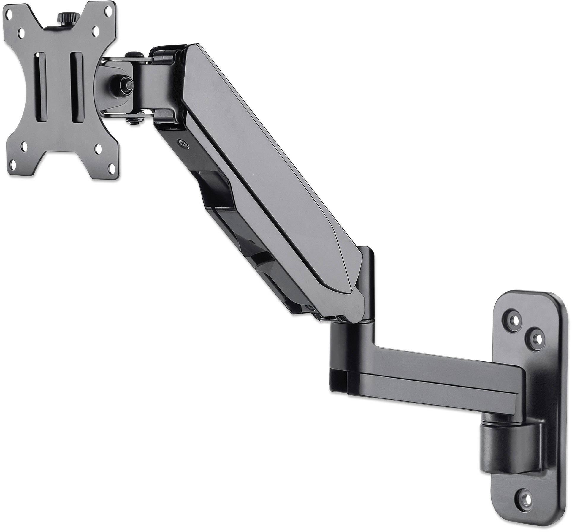 Manhattan 461610 Monitor-Wandhalterung 1 43,2 cm (17") - 81,3 cm (32") Schwarz Drehbar, Höhenverstellbar, Neigbar, Schwenkbar
