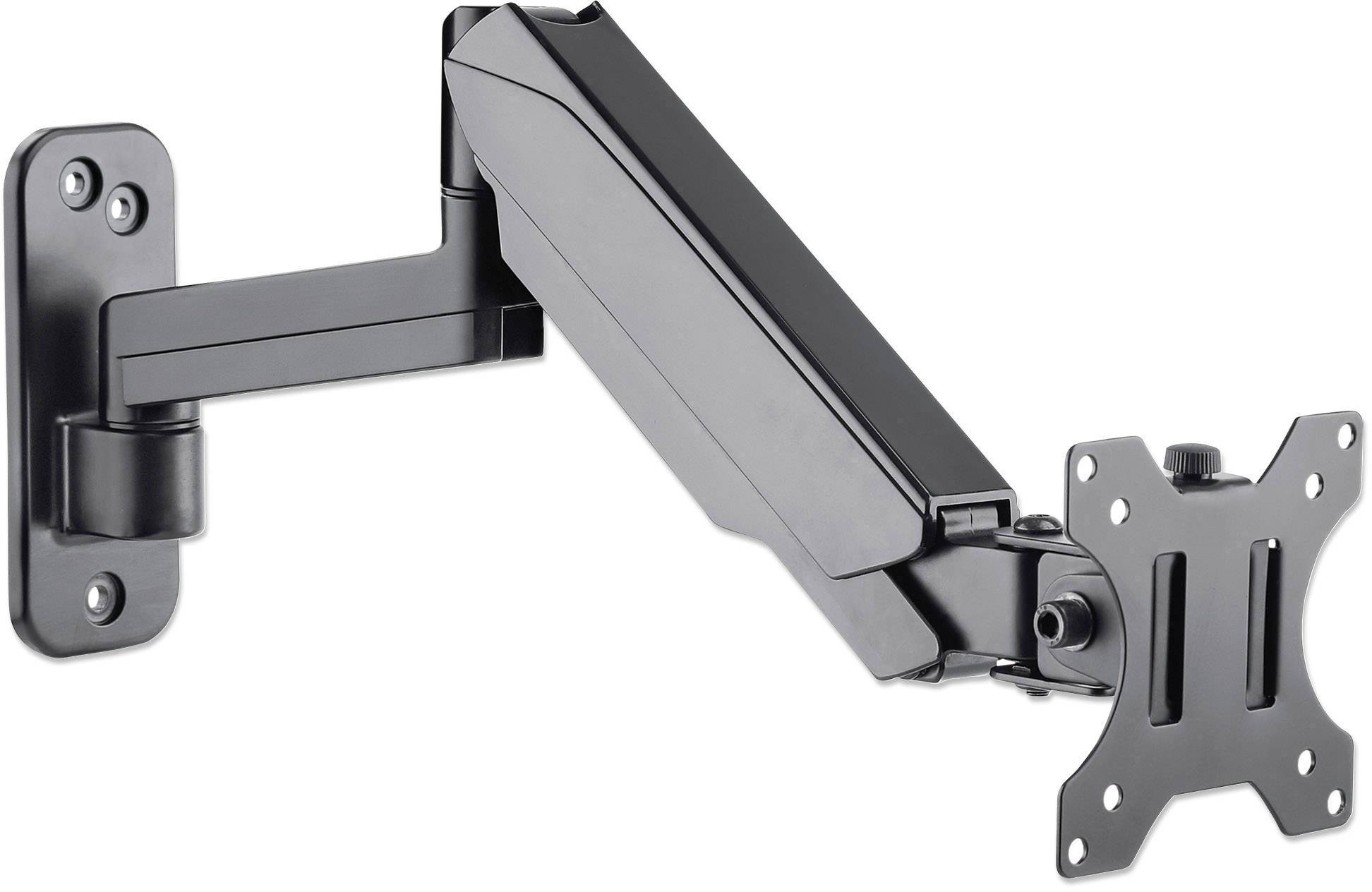 Manhattan Monitor-Wandhalterung 461610 1 43,2 cm (17") - 81,3 cm (32") Schwarz Drehbar, Höhenverstellbar, Neigbar, Schwenkbar