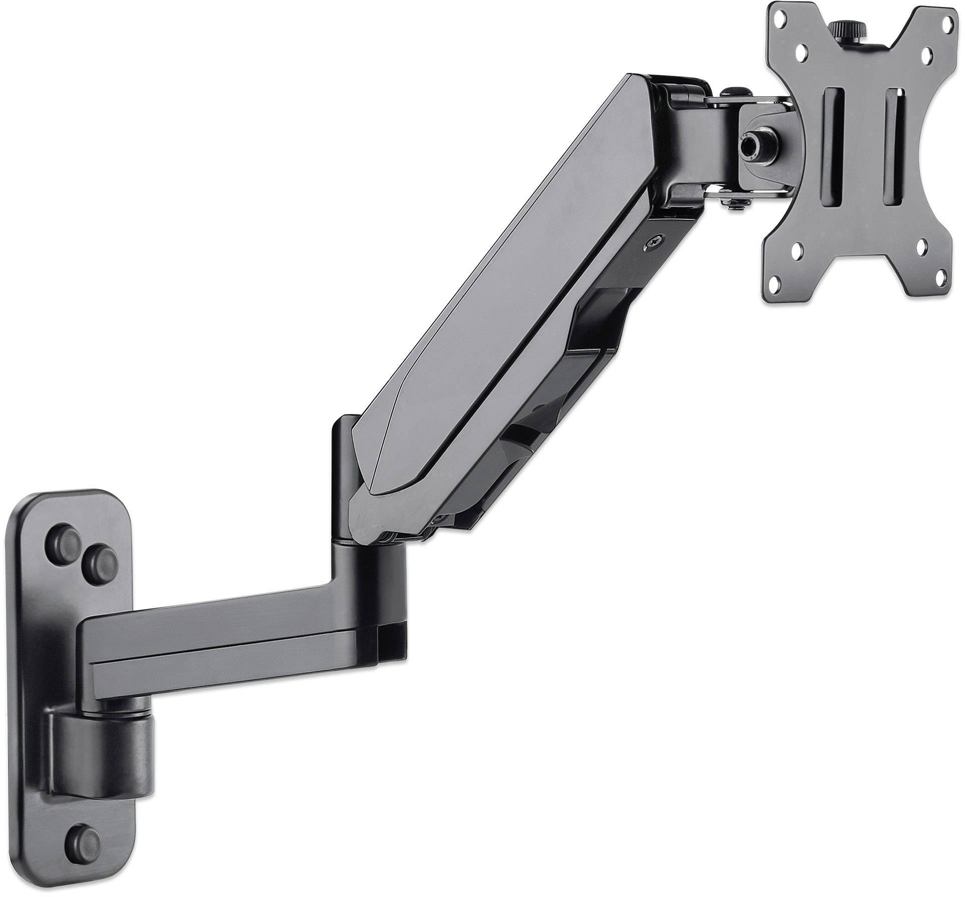 Manhattan 461610 Monitor-Wandhalterung 1 43,2 cm (17") - 81,3 cm (32") Schwarz Drehbar, Höhenverstellbar, Neigbar, Schwenkbar