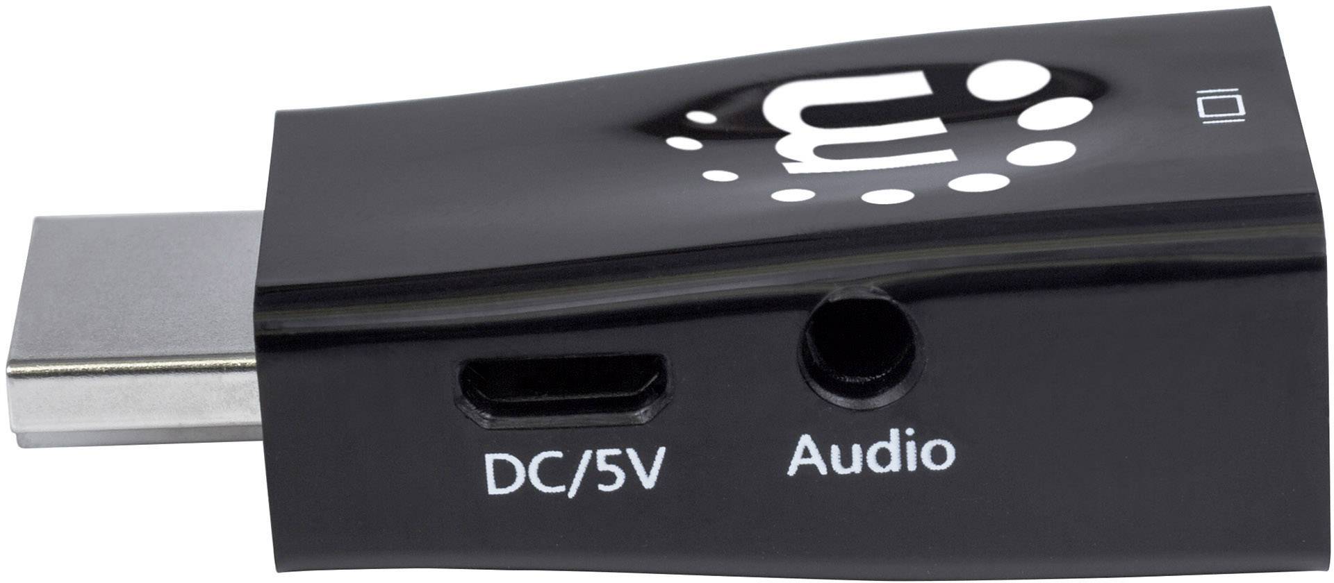 Manhattan 151542 HDMI Adapter [1x HDMI-Stecker - 1x VGA-Buchse] Schwarz