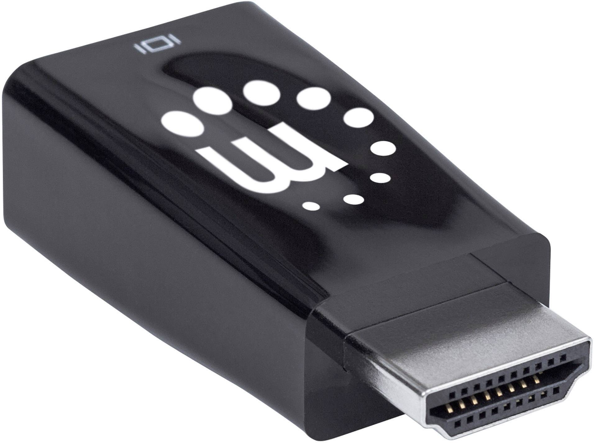 Manhattan 151542 HDMI Adapter [1x HDMI-Stecker - 1x VGA-Buchse] Schwarz