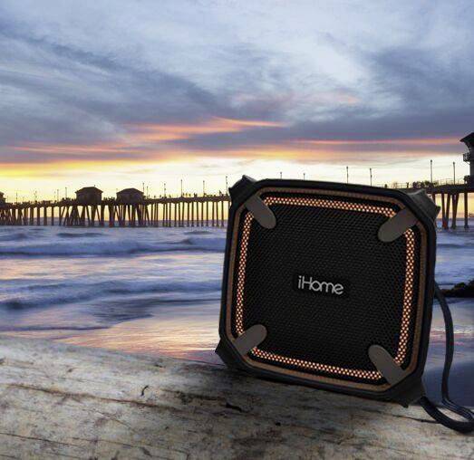 IHome iBT371 weatcher Touch Bluetooth® Lautsprecher Freisprechfunktion, Outdoor, staubfest, stoßfest, Wasserfest Schwarz