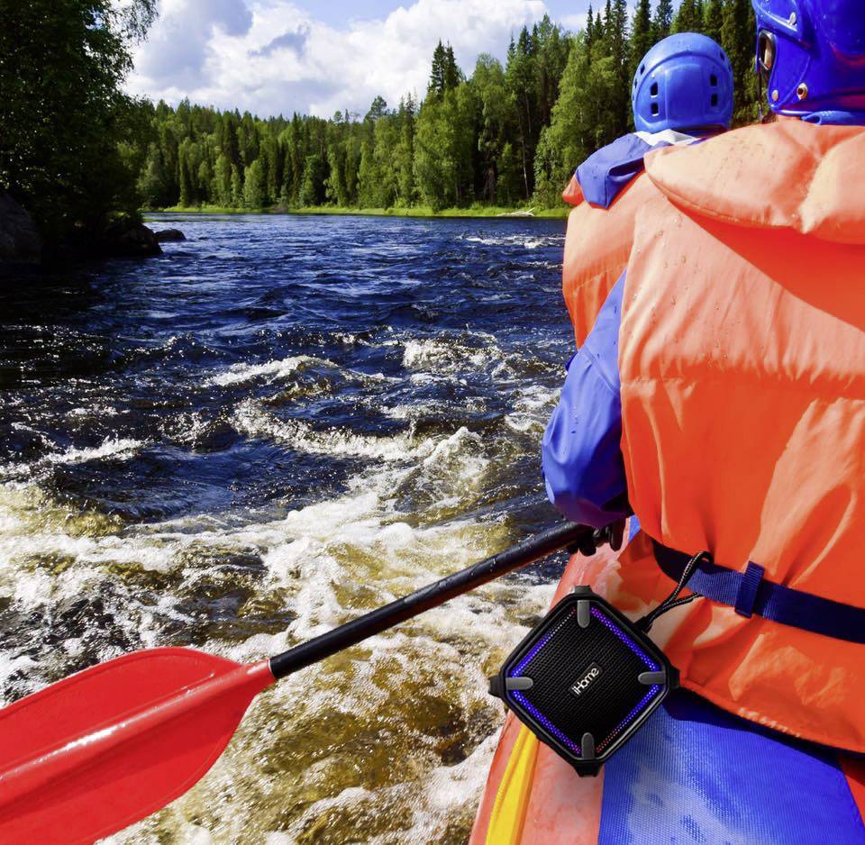 IHome iBT371 weatcher Touch Bluetooth® Lautsprecher Freisprechfunktion, Outdoor, staubfest, stoßfest, Wasserfest Schwarz