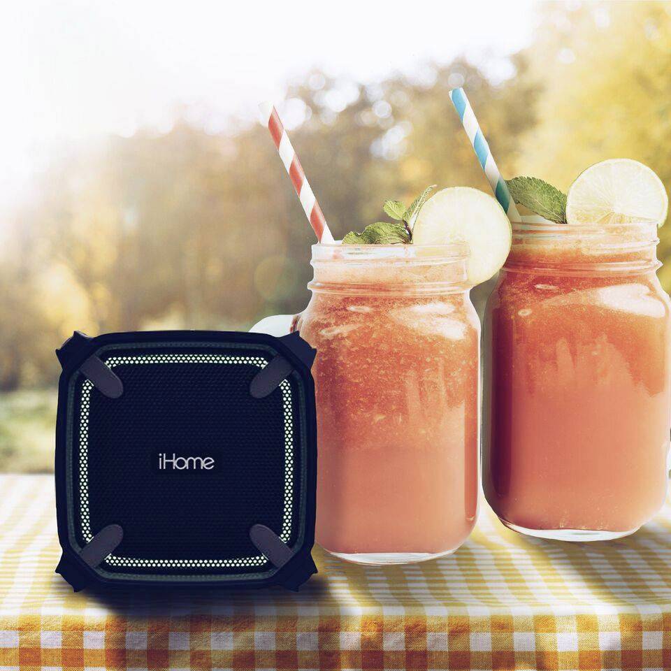 IHome iBT371 weatcher Touch Bluetooth® Lautsprecher Freisprechfunktion, Outdoor, staubfest, stoßfest, Wasserfest Schwarz