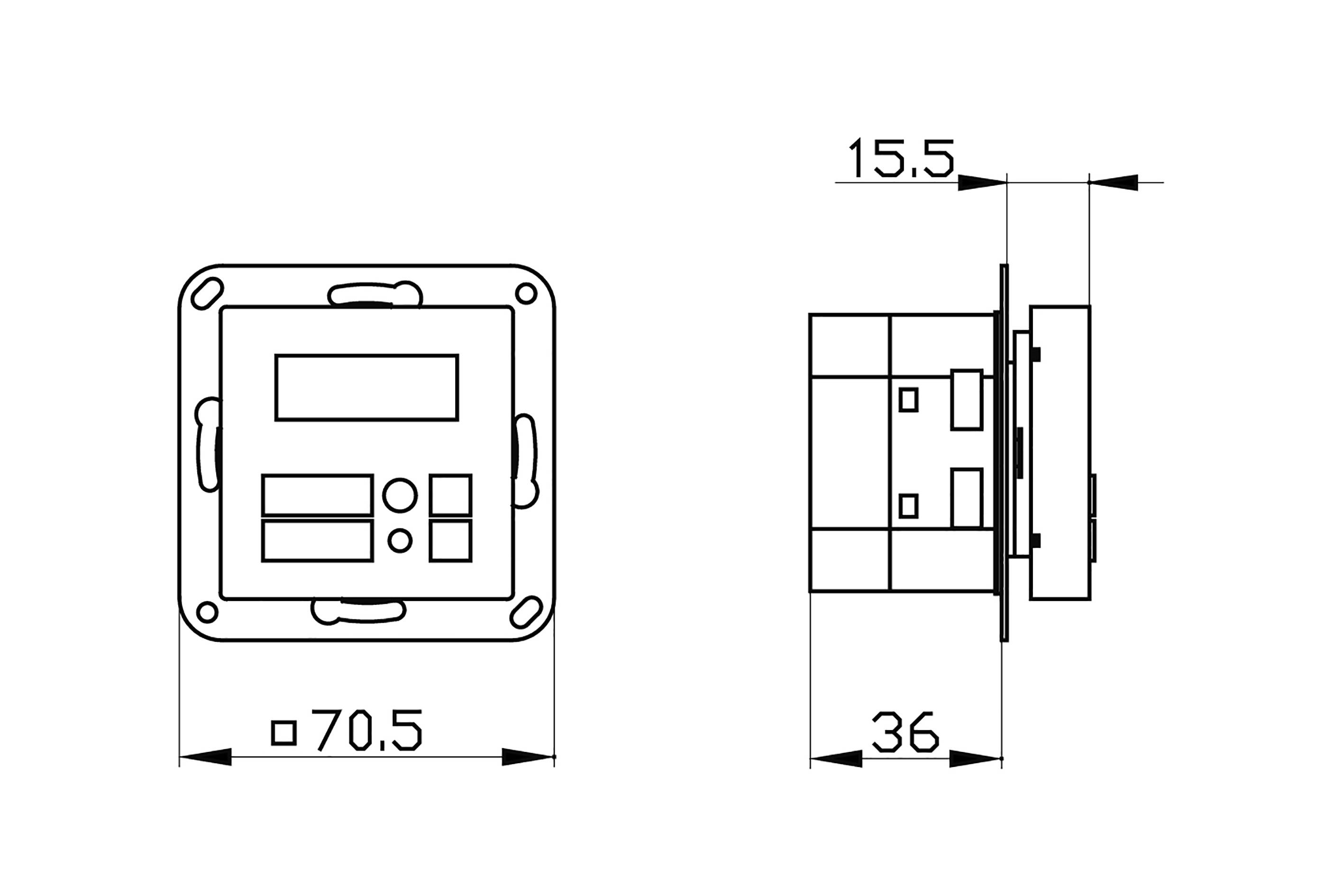 WHD Radio Basic Set KEL 55 UKW Unterbauradio AUX Weiß