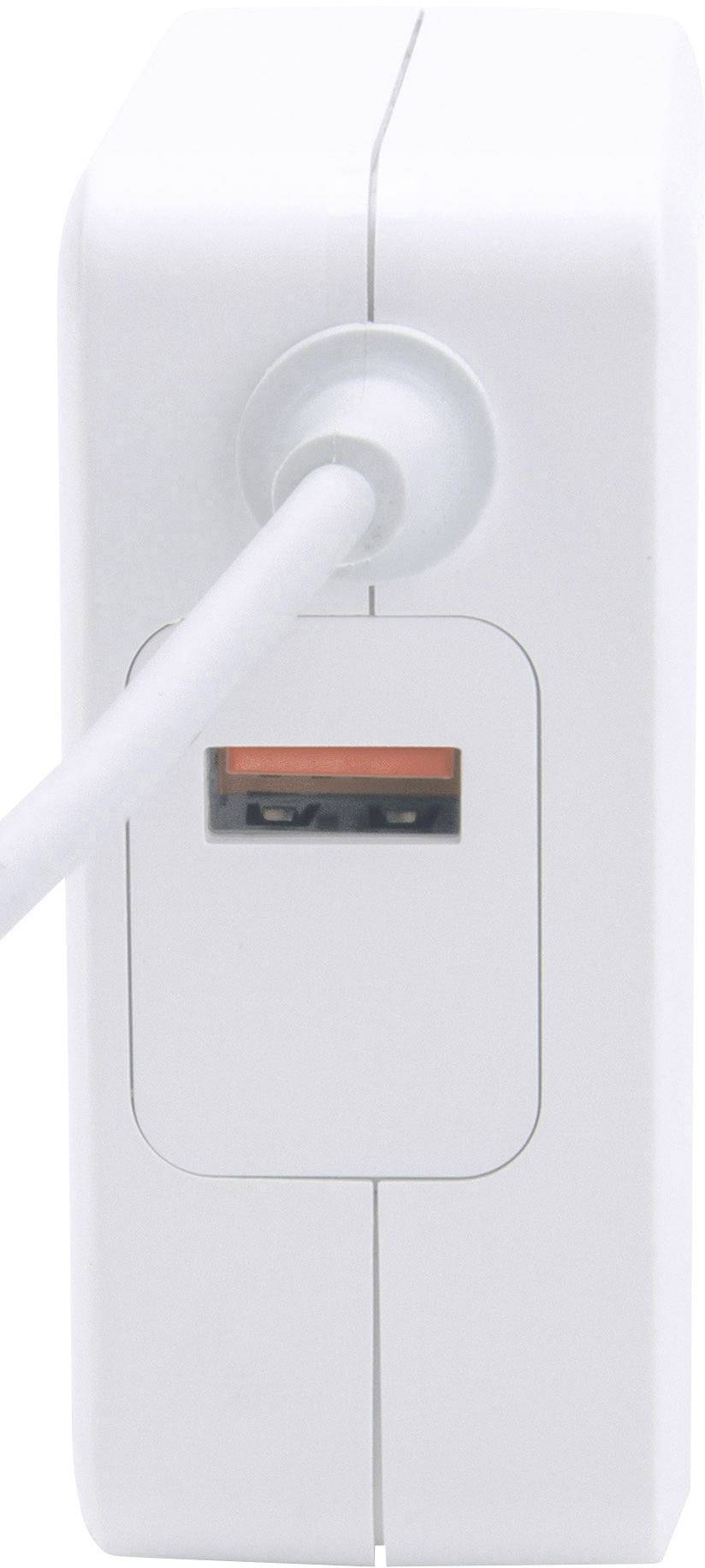 Manhattan USB Ladegerät 60 W USB 2.0 Buchse A, USB-C® Stecker Weiß Steckdose USB Power Delivery (USB-PD)