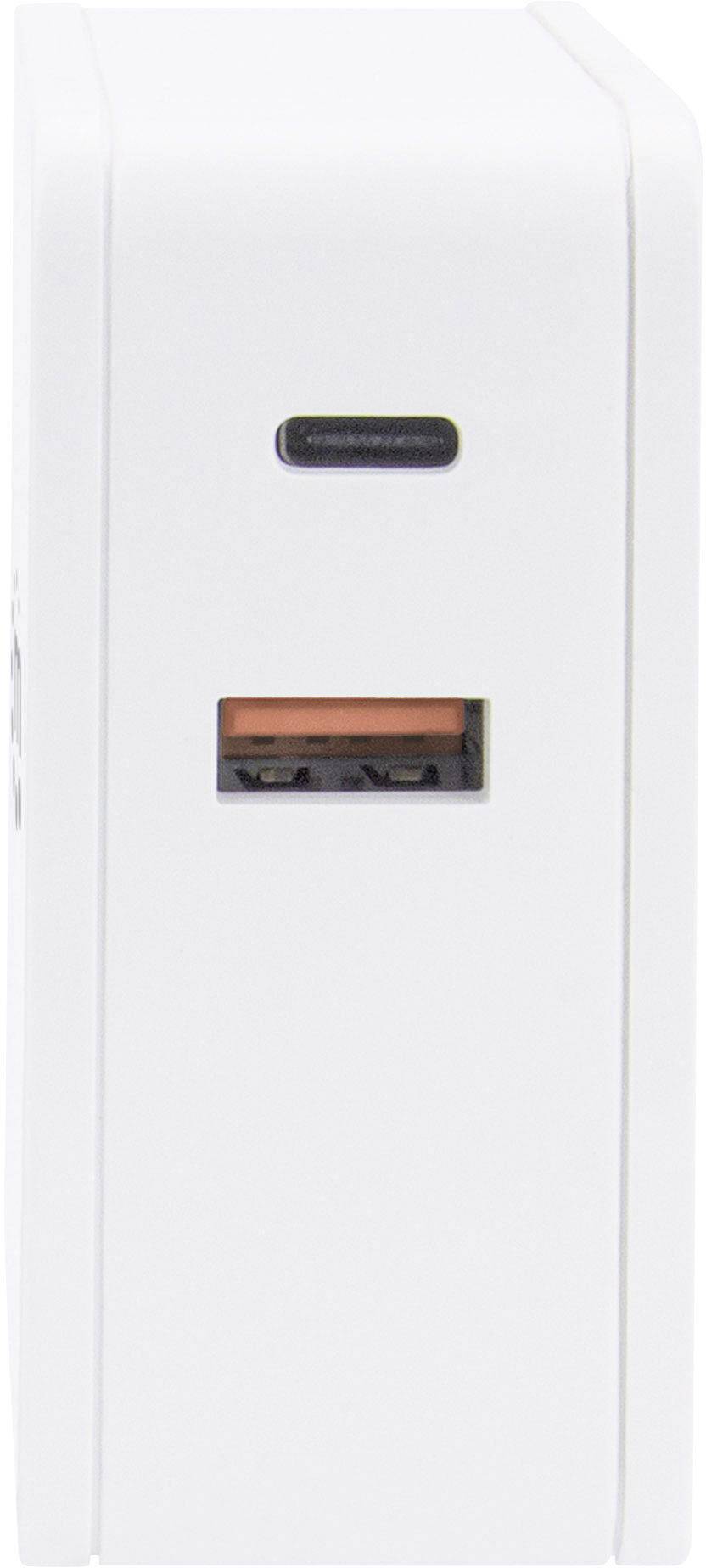 Manhattan USB Ladegerät 45 W USB 2.0 Buchse A, USB-C® Buchse Weiß Steckdose USB Power Delivery (USB-PD)