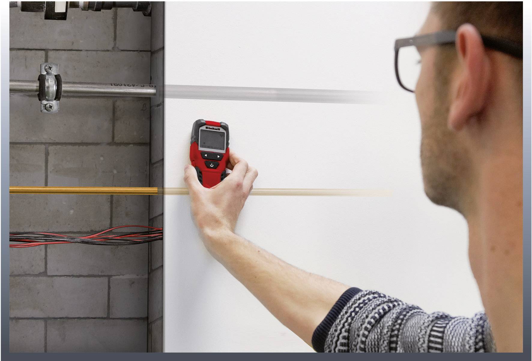 Einhell Ortungsgerät TC-MD 50 2270090 Geeignet für Holz, spannungsführende Leitungen, eisenhaltiges Metall, nicht eisenhaltiges