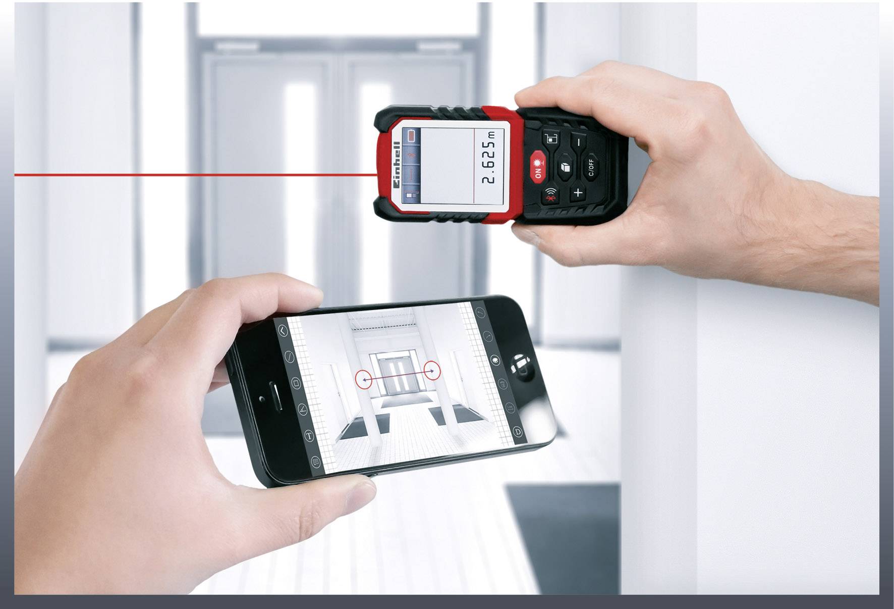 Einhell TE-LD 60 Laser-Entfernungsmesser   Messbereich (max.) (Details) 60 m