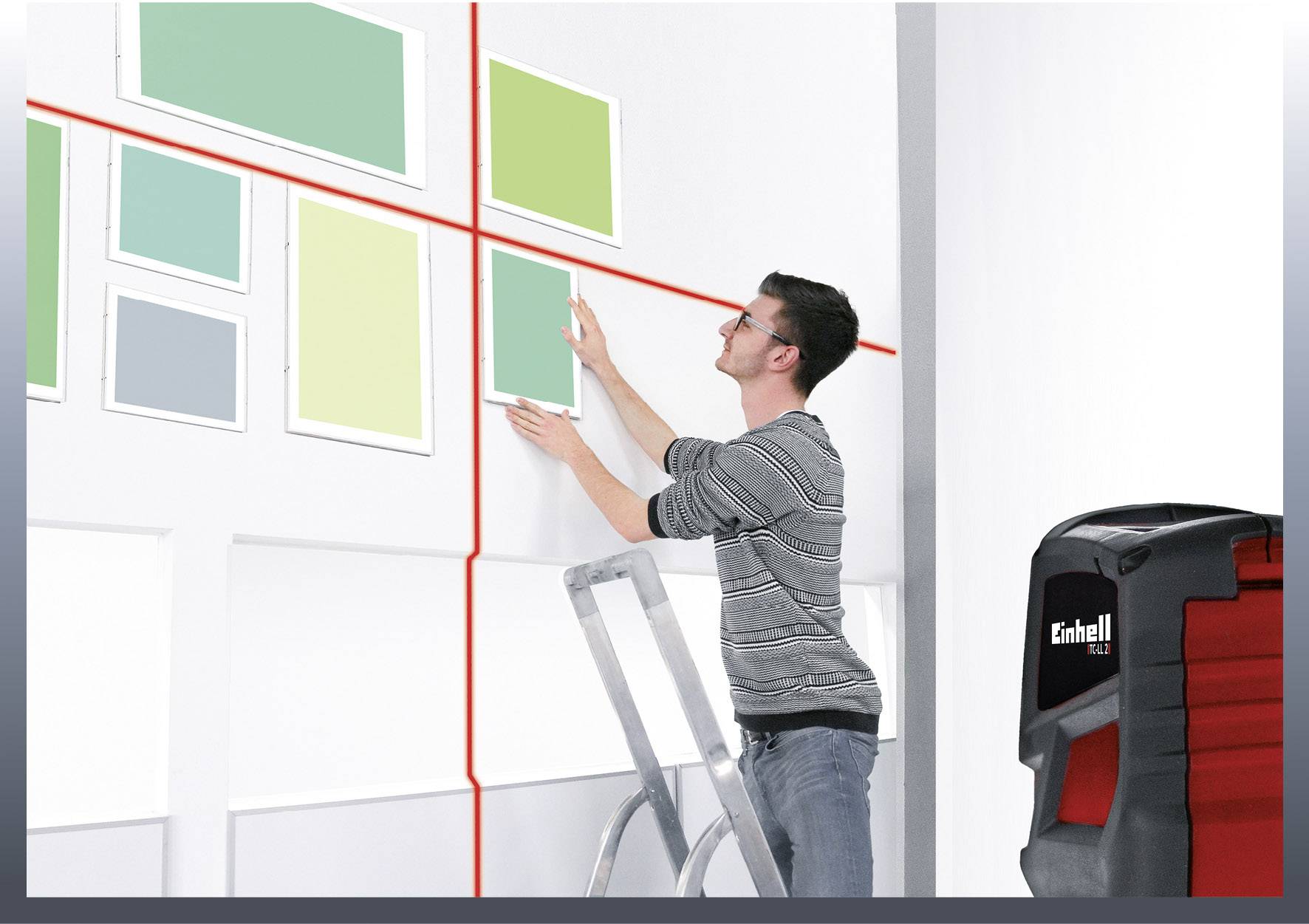 Einhell TC-LL 2 Kreuzlinienlaser inkl. Tasche Reichweite (max.): 8 m