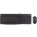 Logitech MK120 USB Tastatur, Maus-Set Spritzwassergeschützt UK-Englisch, QWERTY Schwarz