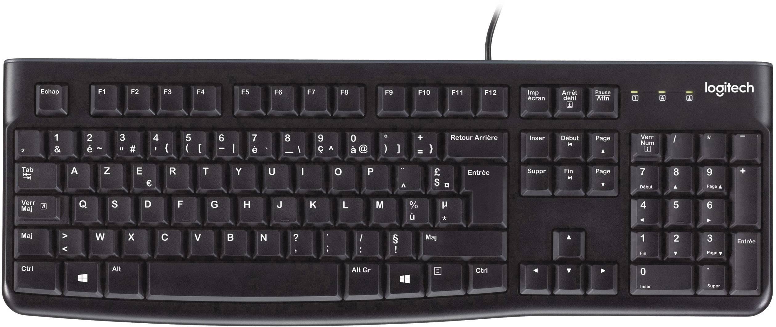 Logitech K120 USB Tastatur Tschechisch Schwarz Spritzwassergeschützt
