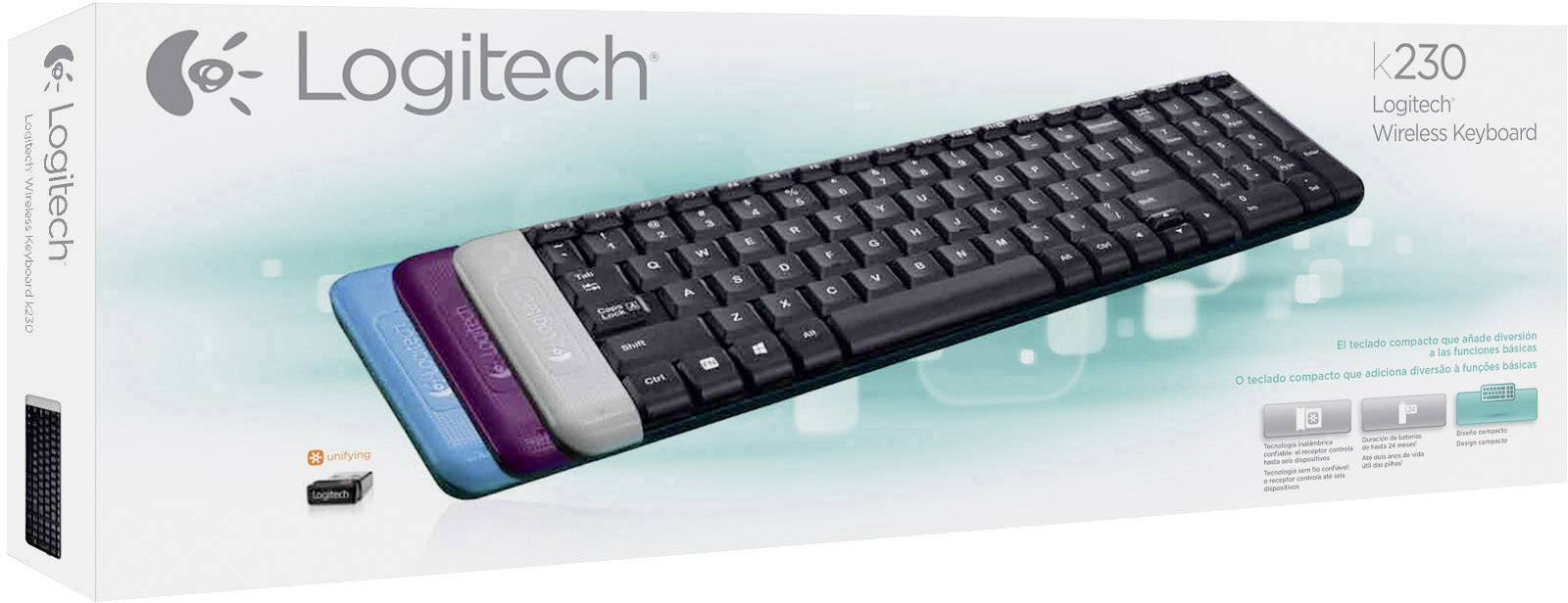 Logitech MK220 Funk Tastatur, Maus-Set UK-Englisch, QWERTY Schwarz