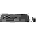 Logitech MK330 Funk Tastatur, Maus-Set Multimediatasten US-International, QWERTY Schwarz