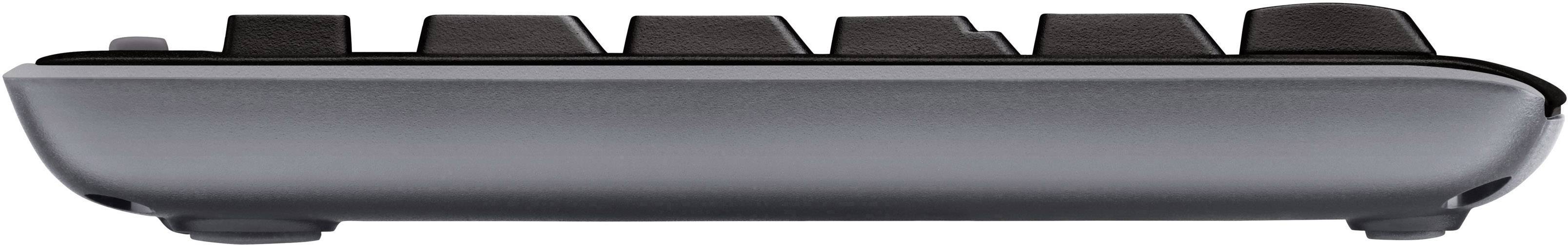 Logitech MK270 Funk Tastatur, Maus-Set Multimediatasten Schweiz, QWERTZ Schwarz