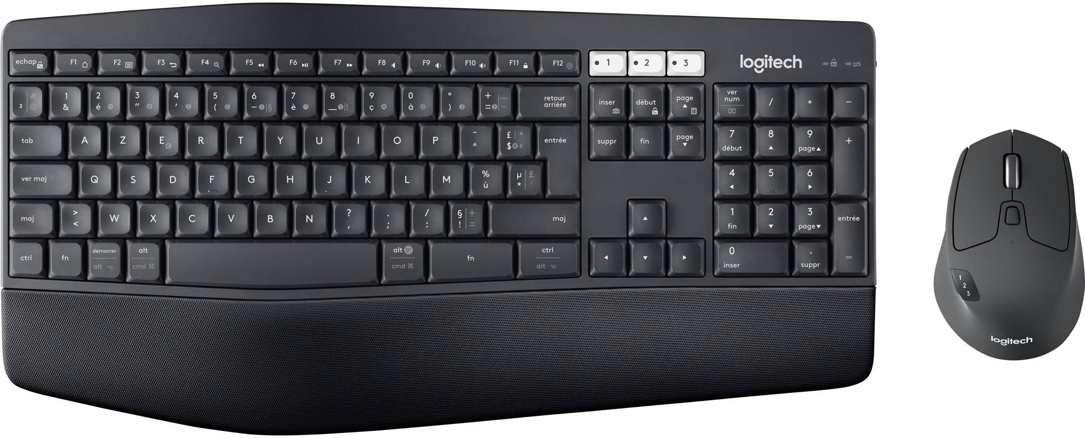 Logitech MK850 PERFORMANCE Bluetooth® Tastatur, Maus-Set Ergonomisch UK-Englisch, QWERTY Schwarz