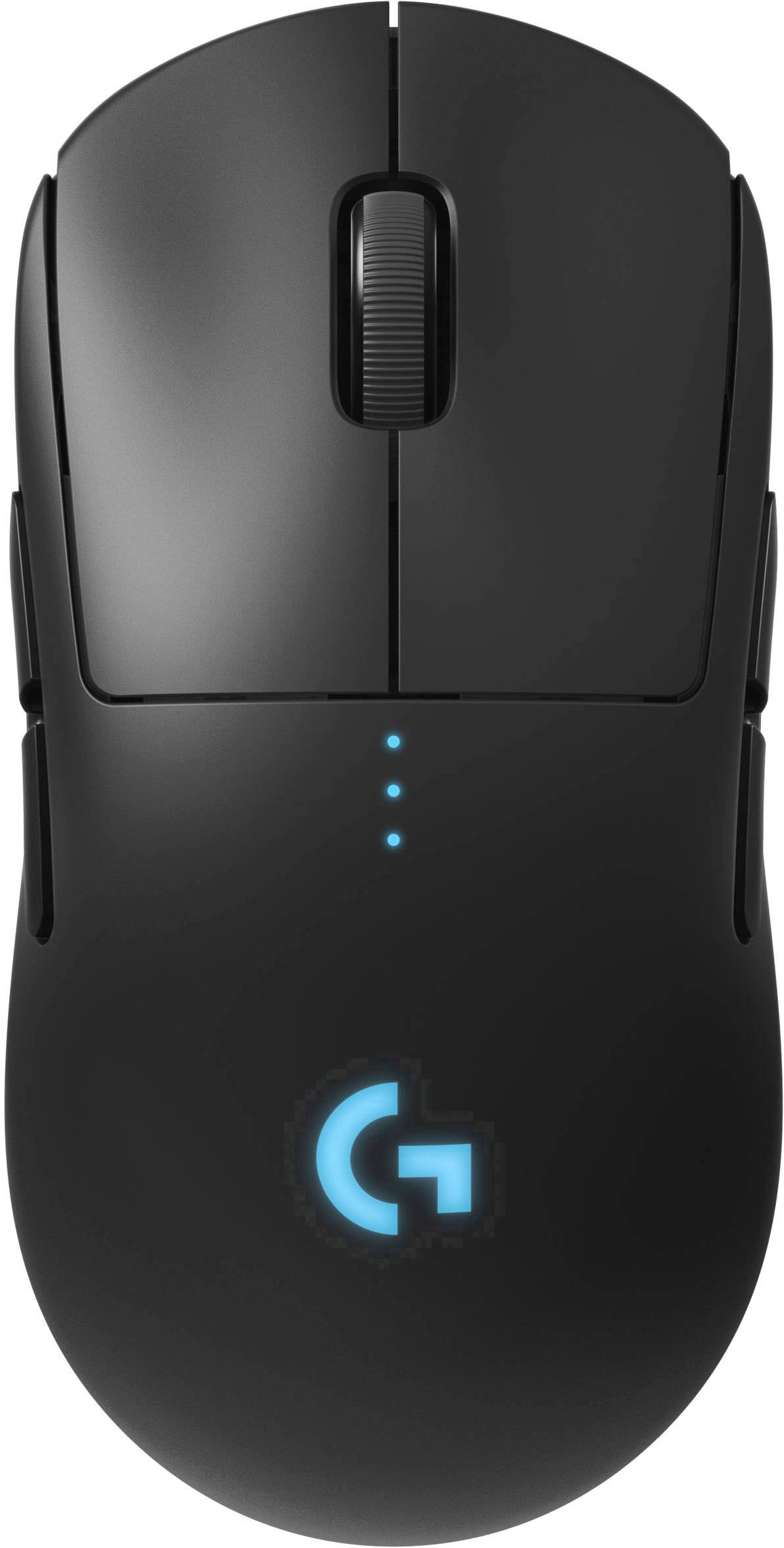Logitech Gaming G Pro Gaming-Maus Funk Optisch Schwarz 6 Tasten 16000 dpi Beleuchtet, Austauschbare Seitenteile, Abnehmbares Kabel