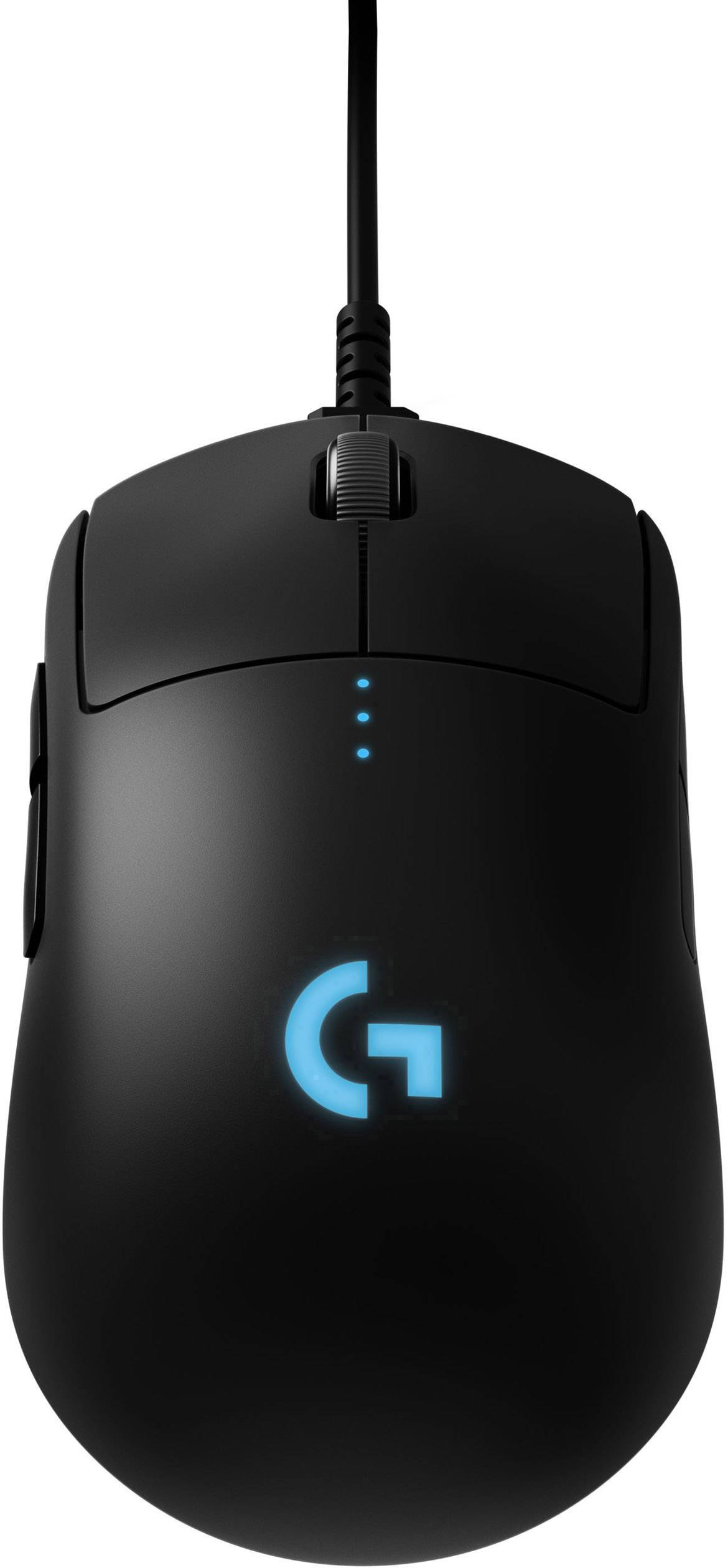 Logitech Gaming G Pro Gaming-Maus Funk Optisch Schwarz 6 Tasten 16000 dpi Beleuchtet, Austauschbare Seitenteile, Abnehmbares Kabel