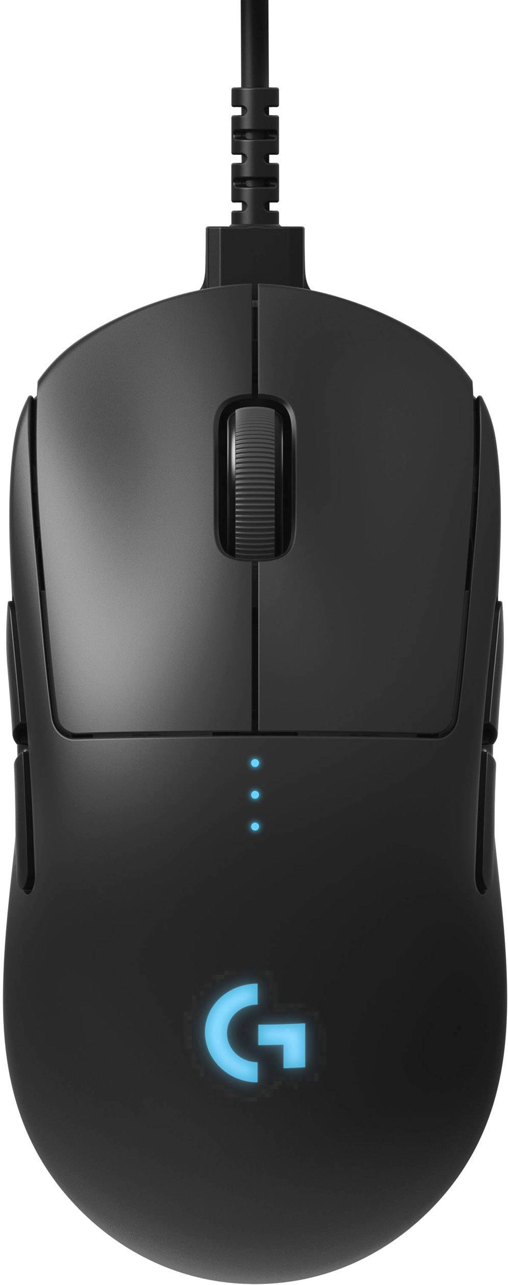 Logitech Gaming G Pro Gaming-Maus Funk Optisch Schwarz 6 Tasten 16000 dpi Beleuchtet, Austauschbare Seitenteile, Abnehmbares Kabel