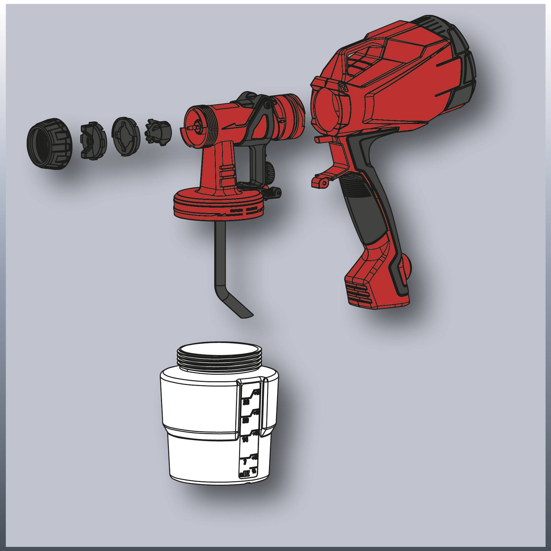 Einhell TC-SY 400 P Farbsprühsystem 400 W Fördermenge (max.) 500 ml/min
