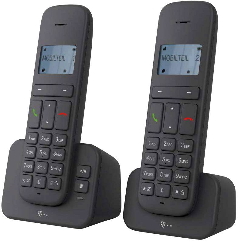 Telekom Sinus CA 37 Duo Schnurloses Telefon analog Anthrazit