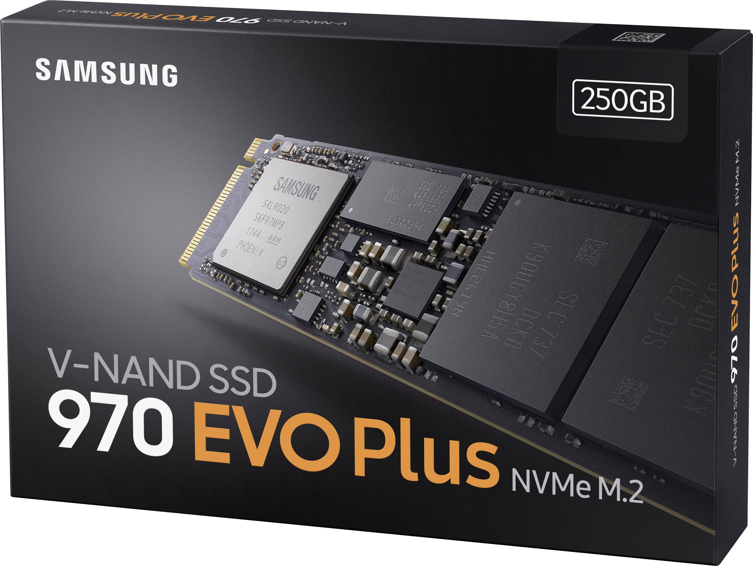Samsung 970 EVO Plus 250GB Interne M.2 PCIe NVMe SSD 2280 M.2 NVMe PCIe 3.0 x4 Retail MZ-V7S250BW