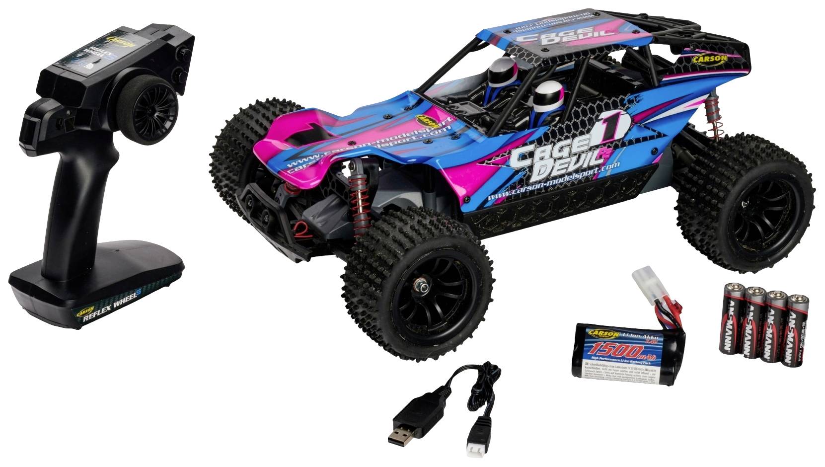 Carson Modellsport Cage Devil FE Brushed 1:10 RC Modellauto Elektro Buggy Heckantrieb (2WD) 100% Rt