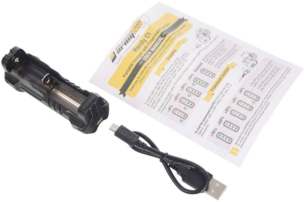 ArmyTek Handy C1 Pro Rundzellen-Ladegerät NiMH, LiIon Mini (AAAA), Micro (AAA), Mignon (AA), 10440