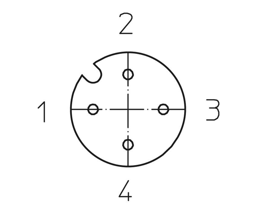 Lutronic 1073 Sensor-/Aktor-Steckverbinder, konfektioniert M12 Kupplung, gewinkelt 5.00m Polzahl Sensoren: 4 1St.