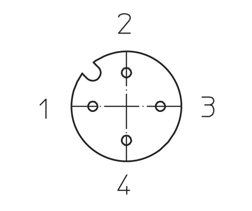 Lutronic 1070 Sensor-/Aktor-Steckverbinder, konfektioniert M12 Kupplung, gewinkelt 2.00m Polzahl Sensoren: 4 1St.