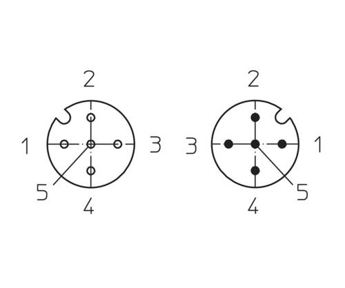 1102 Sensor-/Aktor-Anschlussleitung M12 Stecker, gerade 2.00m Polzahl: 5 1St.